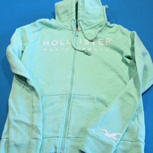 Hollister Mint Green Zip-Up Hoodie